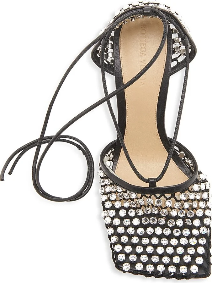 Women's Wardrobe 02 90MM Stretch Sparkle Pump Sandals - Black - Size 7.5 - Image 5