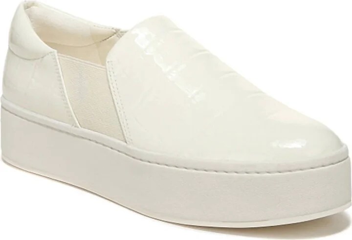 Women's Warren Croc Stamped Sneaker In Marble Cream