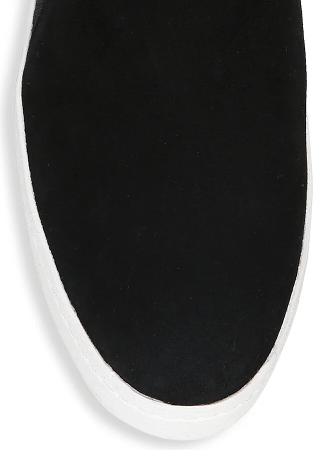 Women's Warren Slip-On Platform Suede Sneakers - Black - Size 11 - Image 4