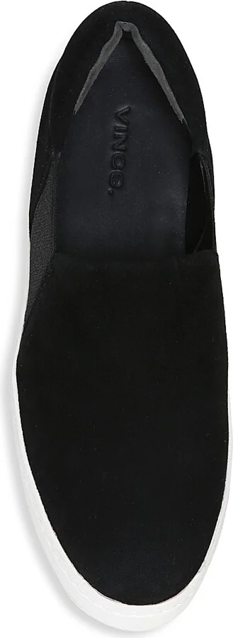 Women's Warren Slip-On Platform Suede Sneakers - Black - Size 11 - Image 5