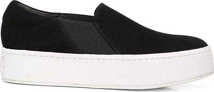 Women's Warren Slip-On Platform Suede Sneakers - Black - Size 11