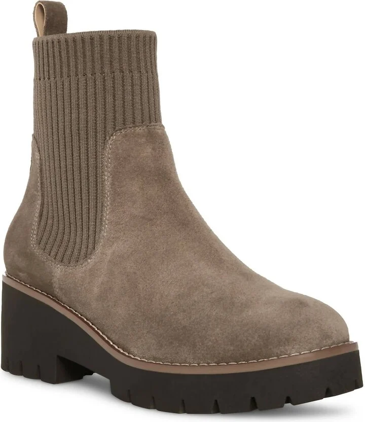Women's Waterproof Darren Bootie In Dark Taupe Suede