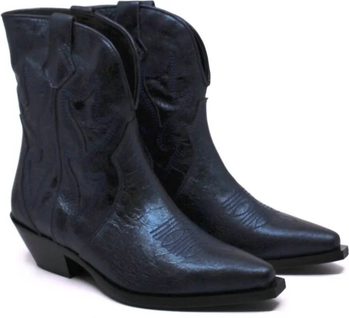Women's Way Out West Boot In Bright Navy Metallic