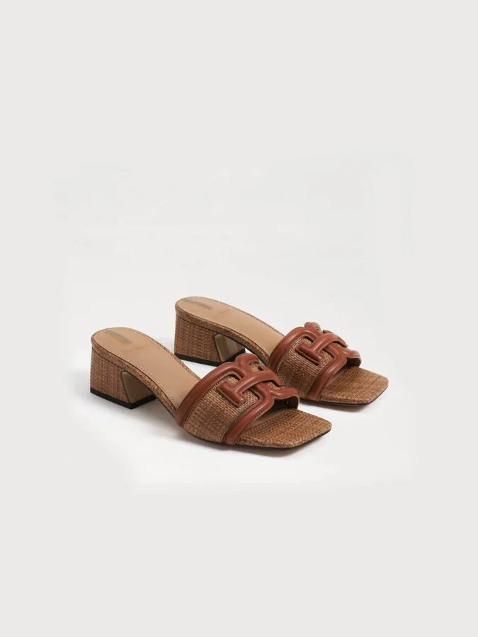Women's Waylon Block Heel Slide In Cognac