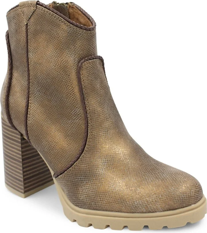 Women's Waylon Western Boot In Bronze Roller Reptile Dycut