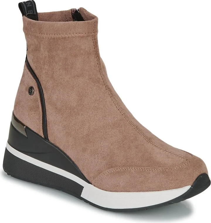 Women's Wedge Ankle Booties In Light Brown