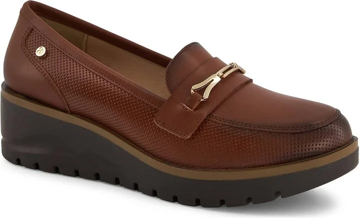 Women's Wedge Loafers In Brown