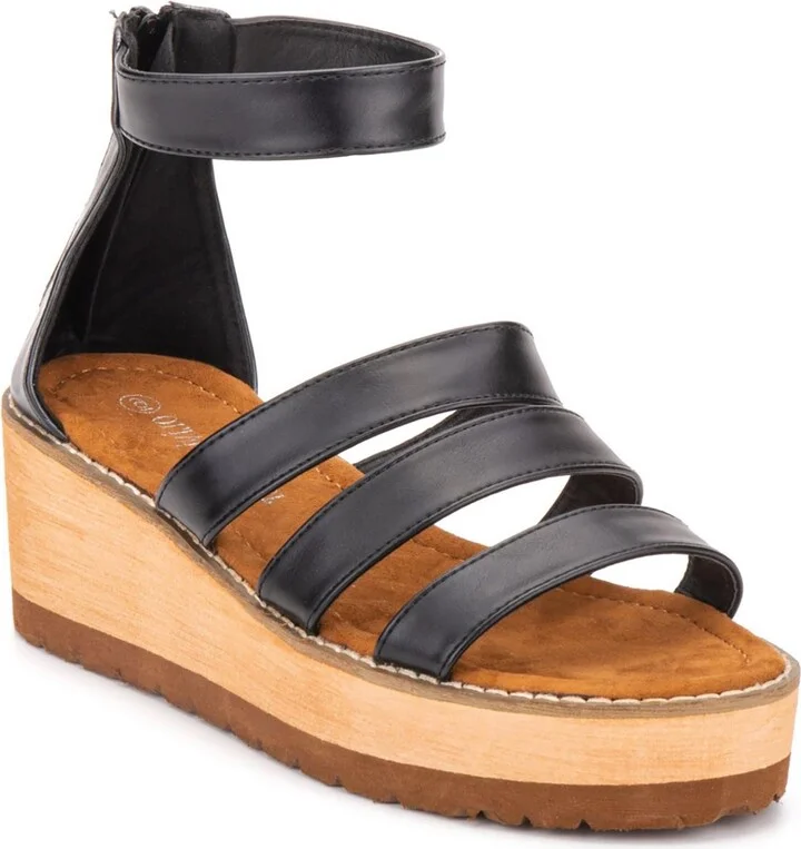 Womens Wedge Open Toe Wedge Sandals
