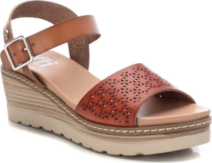 Women's Wedge Sandals By Xti, Medium Brown - Image 2