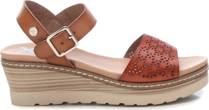 Women's Wedge Sandals By Xti, Medium Brown