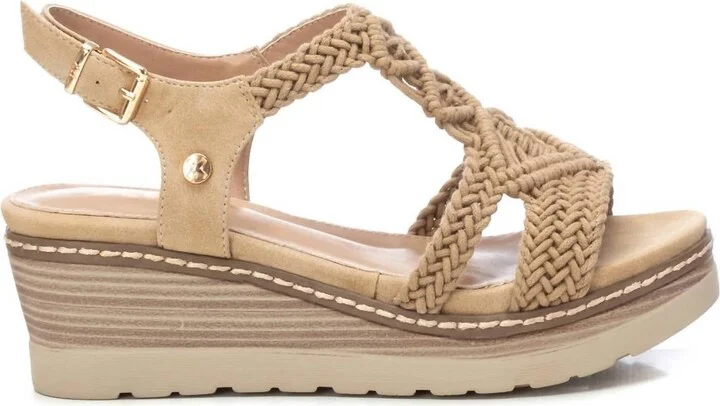 Women's Wedge Sandals In Beige