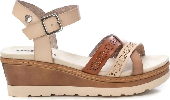 Women's Wedge Sandals In Beige
