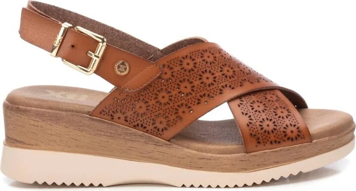 Women's Wedge Sandals In Camel