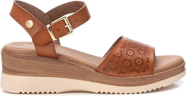 Women's Wedge Sandals In Camel