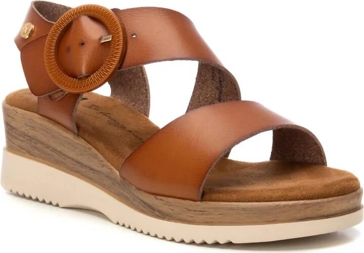 Women's Wedge Sandals In Camel
