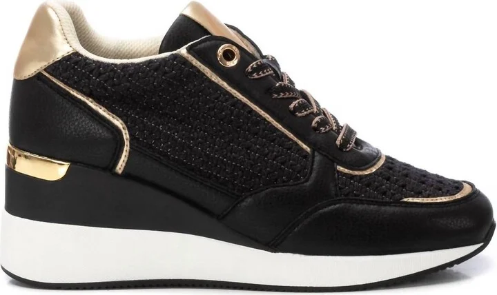 Women's Wedge Sneakers In Black