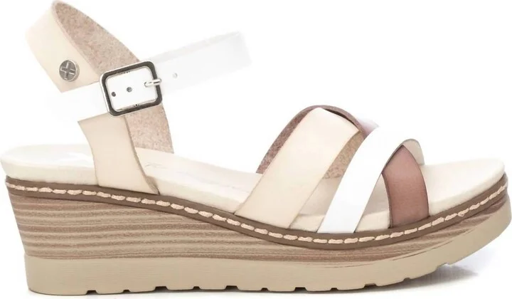 Women's Wedge Strappy Sandals In Ice