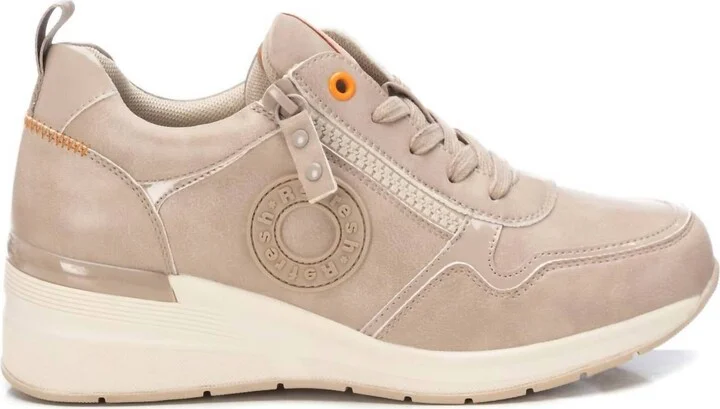 Women's Wedge Trainer Sneakers In Beige