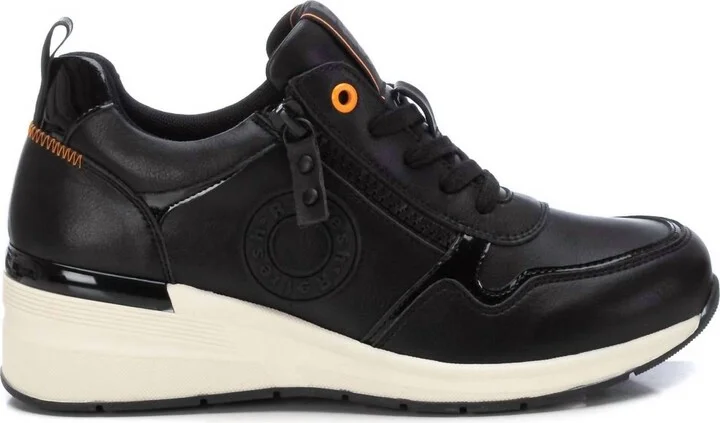 Women's Wedge Trainer Sneakers In Black