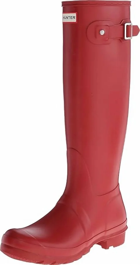 Women's Wellies Rain Boots In Military Red