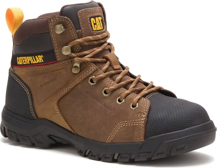 Women's Wellspring Met-Guard Waterproof Work Boot In Brown/black