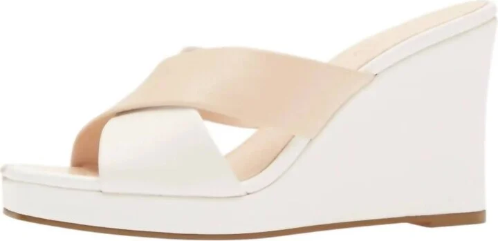 Women's Wesley Wedge Heels In Nude White