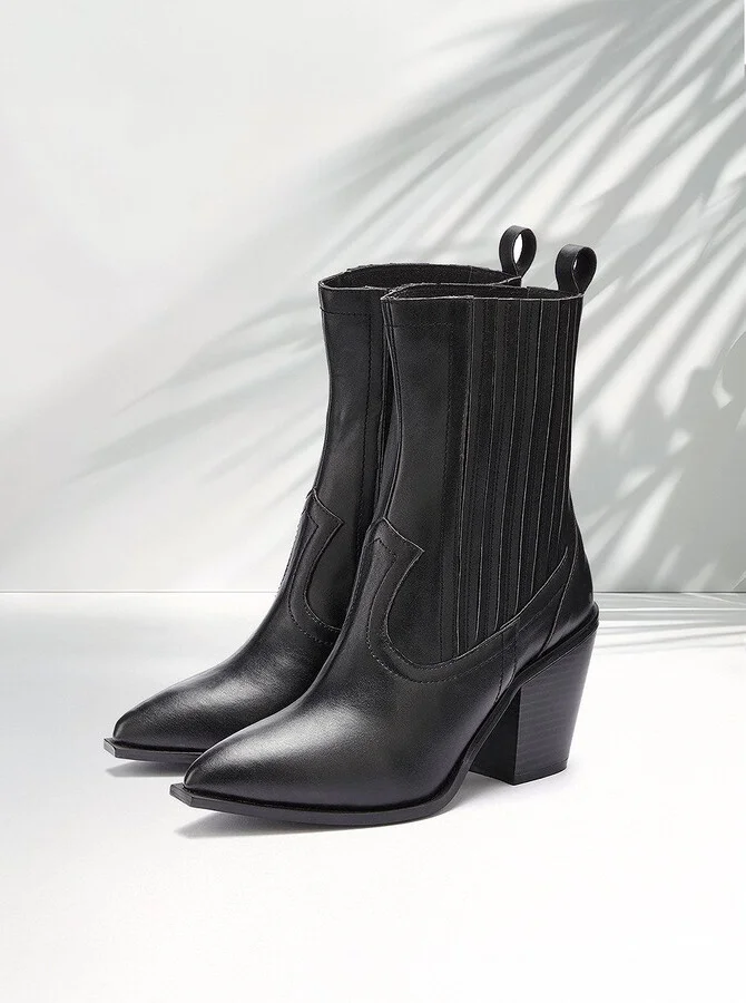 Women's Western Mid Calf Booties