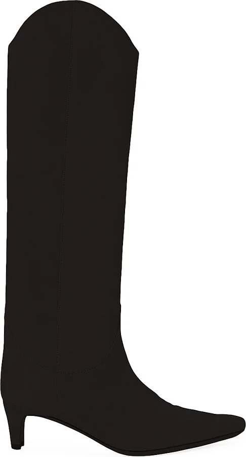 Women's Western Suede Wally Boots - Tan - Size 5 - Image 8
