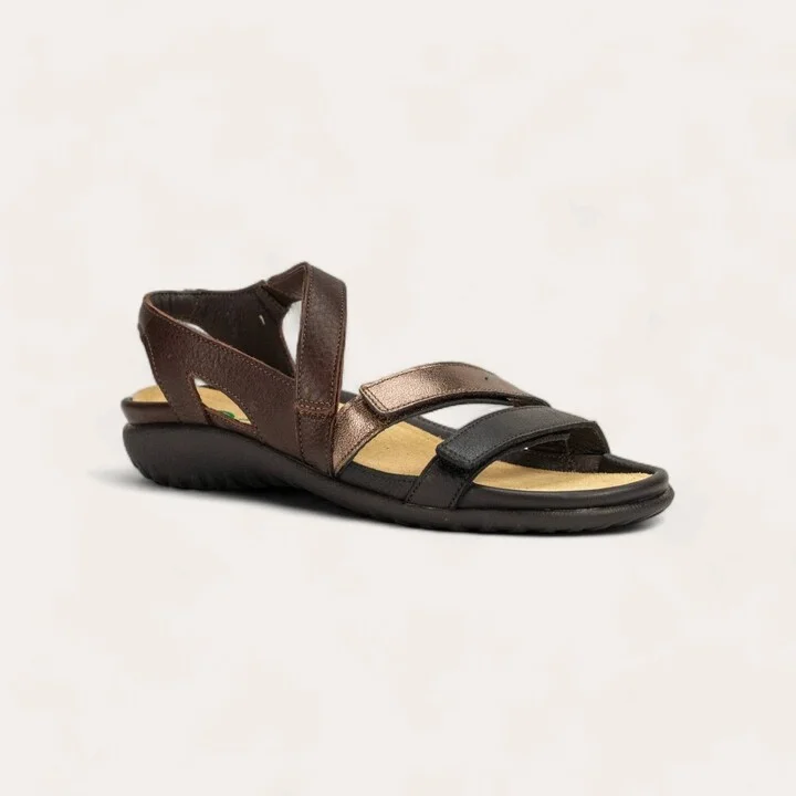 Women's Whetu Sandals In Black, Leather, Brown