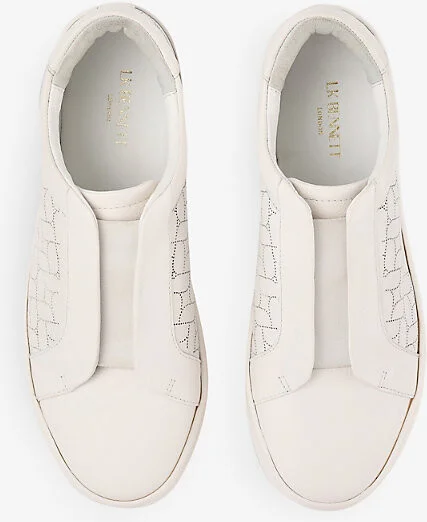 Womens Whi-Off White Joy Laser-Cut Leather Low-Top Trainers Eur 36 / 3 Uk Women - Image 2