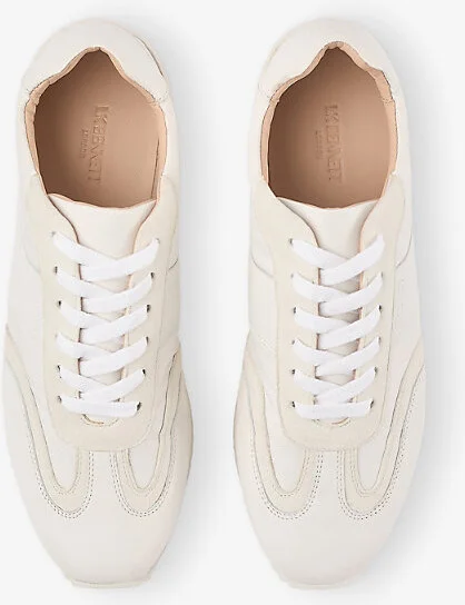 Womens Whi-Off White Sport Runner Leather and Suede Low-Top Trainers Eur 42/ 9 Uk Women - Image 2