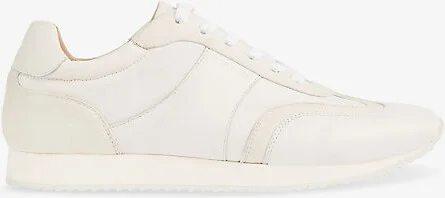 Womens Whi-Off White Sport Runner Leather and Suede Low-Top Trainers Eur 42/ 9 Uk Women