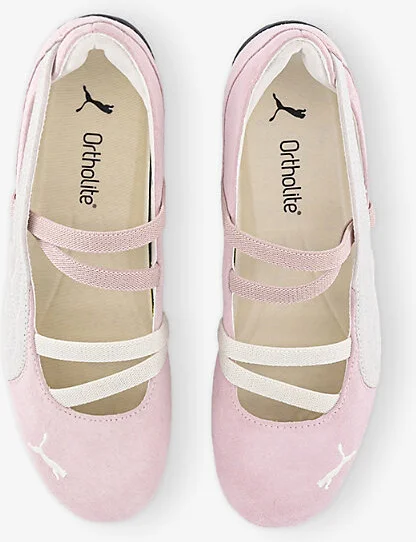 Womens Whisp Of Pink Speedcat Ballet Suede Low-Top Trainers 4.5 - Image 2