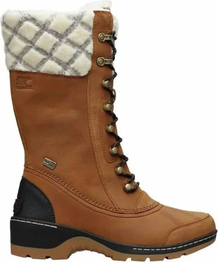 Women's Whistler Tall Winter Boots In Camel Brown/black