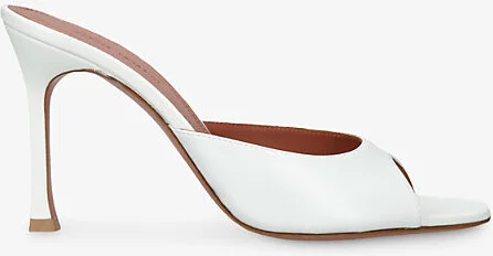 Womens White Alexa 95 Leather Heeled Mules Eur 38/5 Uk Women