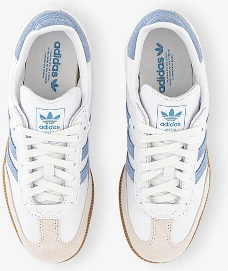 Womens White Alumina Ash Blue Samba Og Leather Low-Top Trainers Eur 36.5 / 3.5 Uk Women - Image 2