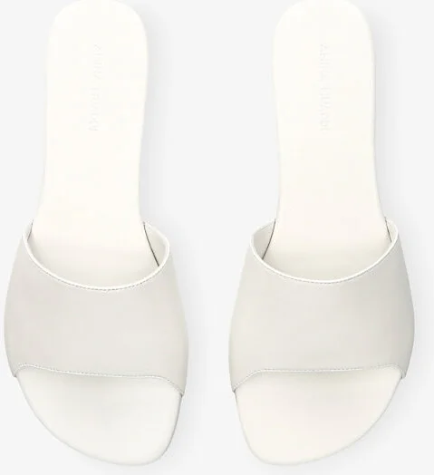 Womens White Bianca Flat Leather Sandals Eur 37.5 / 4.5 Uk Women - Image 2