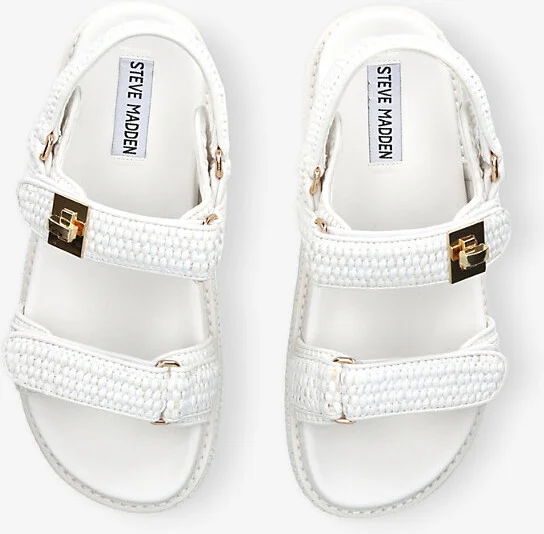 Womens White Bigmona Raffia Sandals Eur 38/5 Uk Women - Image 2