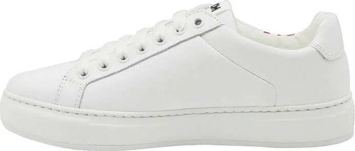 Women's White / Black Leather Logo Low Top Sneaker (36 EU / 6 US) - Image 3