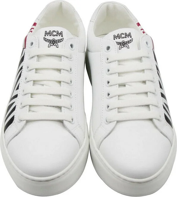 Women's White / Black Leather Logo Low Top Sneaker (36 EU / 6 US) - Image 4