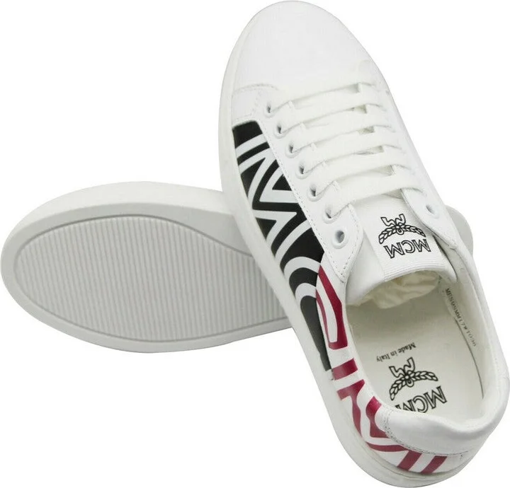 Women's White / Black Leather Logo Low Top Sneaker (36 EU / 6 US) - Image 6