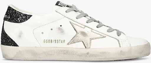 Womens White/Blk Superstar 11538 Brand-Patch Leather Low-Top Trainers Eur 40 / 7 Uk Women