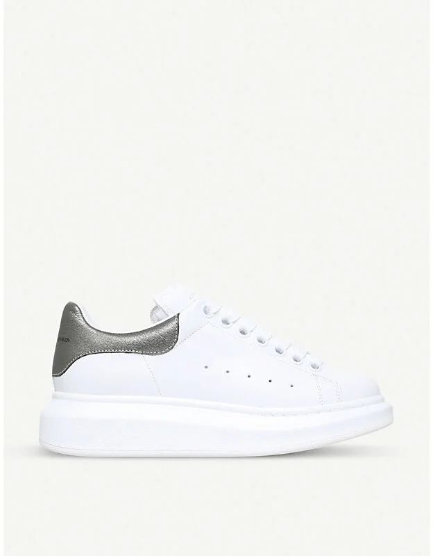 Womens White/Blk Women's Runway Leather Platform Trainers Eur 34 / 1 Uk Women