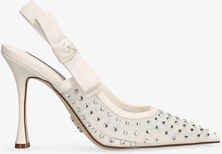 Womens White Brylie-R Mesh Slingback Courts Eur 36 / 3 Uk Women