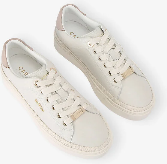Womens White Caprese Leather Low-Top Trainers Eur 39 / 6 Uk Women - Image 2