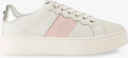 Womens White Castella Branded Leather Low-Top Trainers Eur 41 / 8 Uk Women