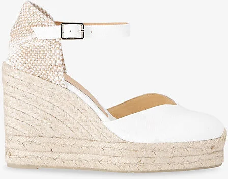 Womens White Chiara Lace-Up Cotton-Canvas Espadrilles Eur 35 / 2 Uk Women