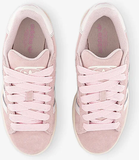 Womens White Clear Pink White Campus 00S Suede Trainers Eur 37 / 4 Uk Women - Image 2
