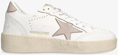 Womens White/Comb Ball Star 2 10310 Leather Low-Top Trainers Eur 38/5 Uk Women