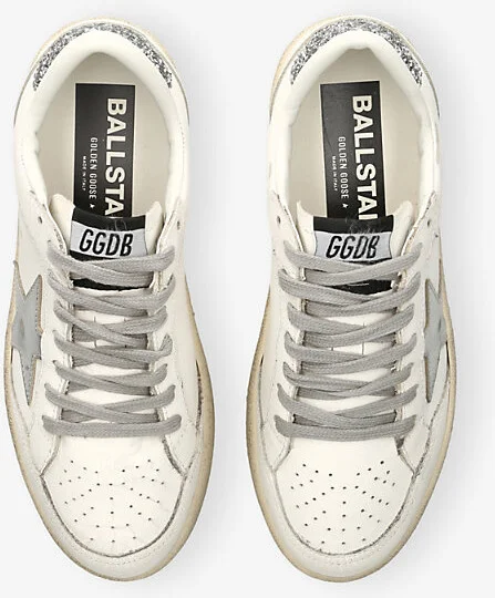 Womens White/Comb Ballstar 2 Leather Low-Top Trainers Eur 40 / 7 Uk Women - Image 2
